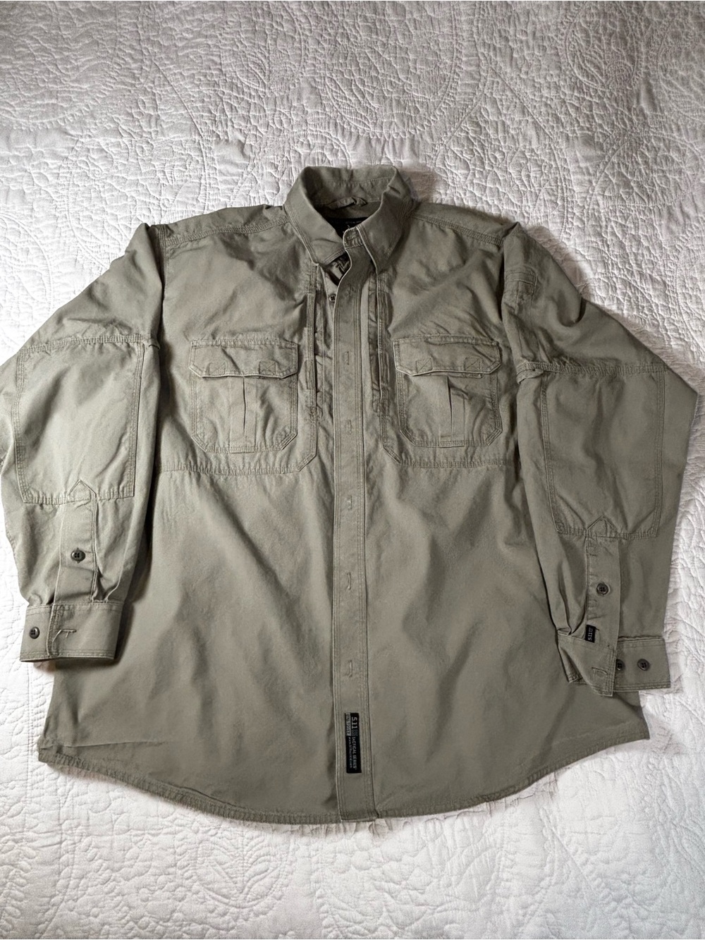 5.11 Men's Tactical Utility Button-Up Shirt - Taupe